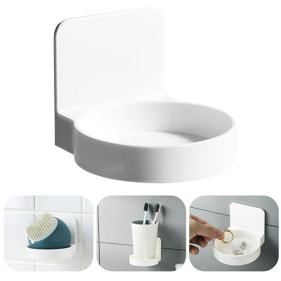 Wall Mounted Cup Holder,Versatile Saving Cup Organizer for Home Bathroom,Round Shelf