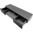 thumbnail image 1 of Wall Mounted Desk, Floating Wall Organizer with Pull Out Drawer, 15.5" D x 60" W x 9.5" H, Space-Saving Wall Organizer Computer Desk for Home Office (Black), 1 of 9