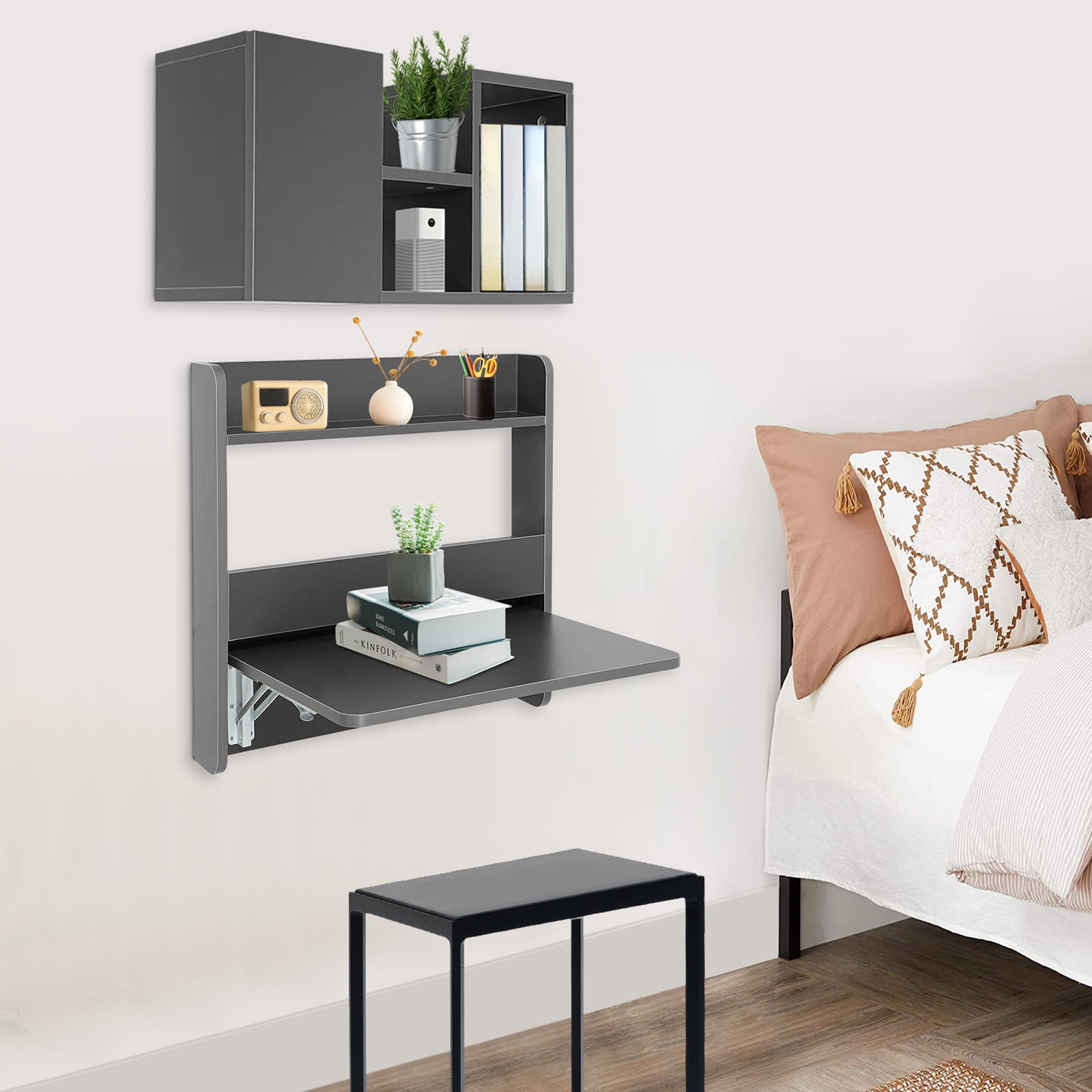 Wall Mounted Desk Fold Down Laptop Desk Folding Space Saving Table ...