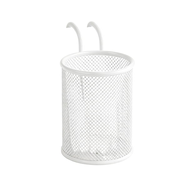 Wall-Mounted Desk Organizer with Hook, Hanging Mesh Pen Holder for Vertical Storage, Space-Saving Office and Home Organizer, Perfect for Small Spaces and Dorm Room Gift