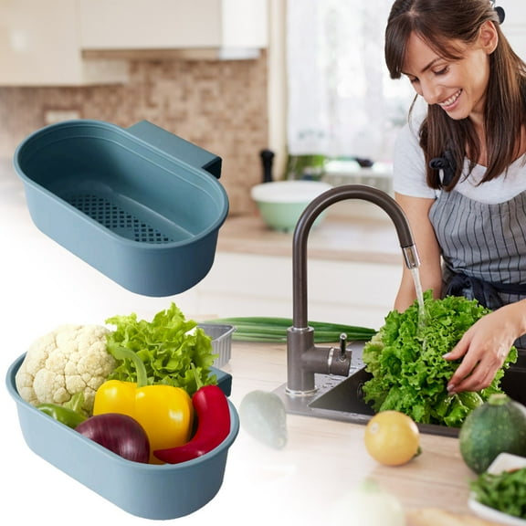 Wall Mounted Dish Drying Rack Over Kitchen Sink Plastic Material with Utensil Holder Adjustable Hooks No Drill for Plates Cups Sponges Towels