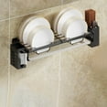 thumbnail image 1 of Wall Mounted Dish Rack, Kitchen Storage Organizer with Chopstick Holder, Space Saving Multifunctional Drying Rack for Bowls and Utensils, 1 of 6