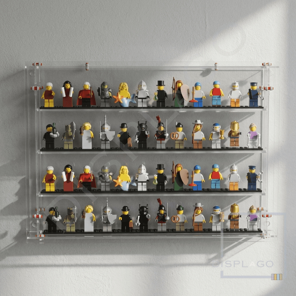 Wall Mounted Display Case DISPLaGO for LEGO® Minifigures. Series ...