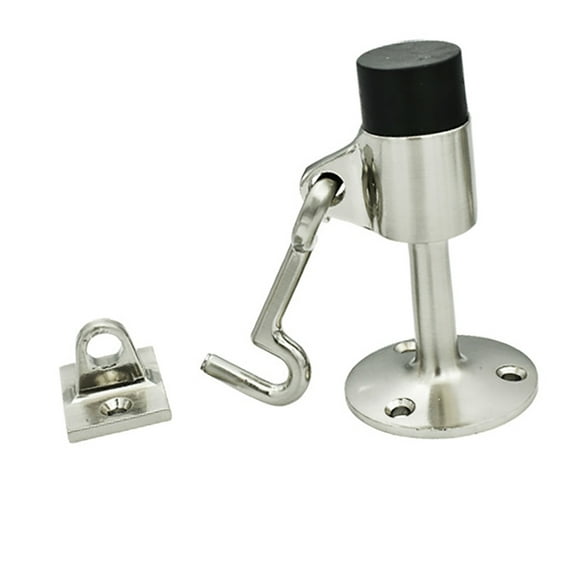 Wall Mounted Door Holder Zincs Alloys Door Stoppers Doorstop Catches Holder with Hook Doorstops