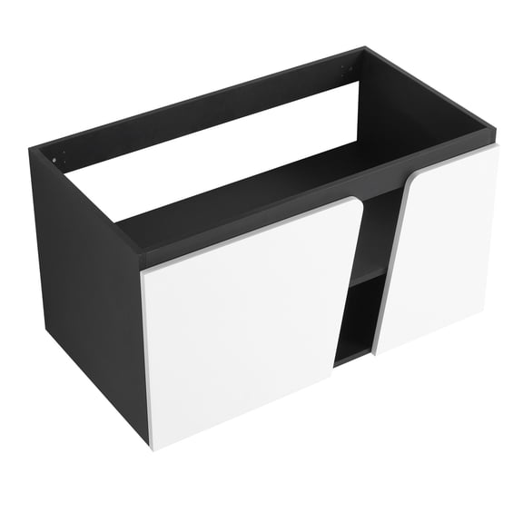 Wall-Mounted Double Door - Soft-Close Hinges - Bathroom - Fashionable and Durable