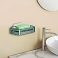 Wall Mounted Double Laundry Soap Dish with Glacier Pattern No Punch