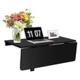 thumbnail image 1 of Wall Mounted Drop Leaf Desk, 31.5 x 23.5 Inch Folding Floating Table for Small Spaces, Space Saving Workstation for Study Kitchen Laundry, Black, 1 of 5