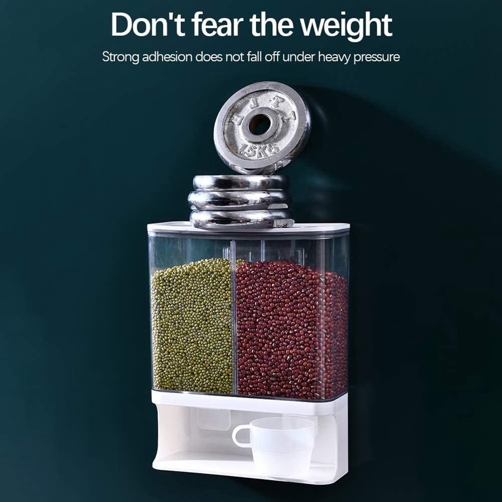 Wall-Mounted Dry Food Dispenser, Cereal Dispenser,Storage Cereal ...