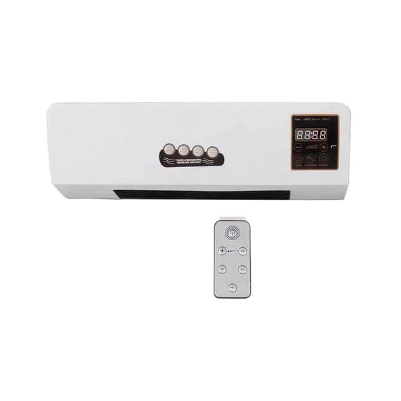 Wall-Mounted Electric Heater with Remote & Timer, 2000W Use for Home Bedroom Bathroom