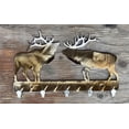 thumbnail image 1 of Wall Mounted Elk Home Decor, Metal Wall Art, Keychain Holder, Jewelry Holder, Wall Hanging with 5 Hooks, 1 of 1