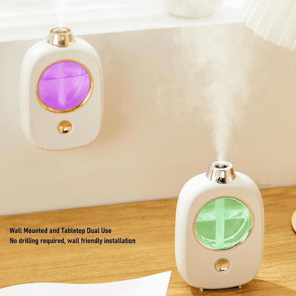 Wall Mounted Essential Oil Diffuser Automatic Aromatherapy Diffuser Humidifier with 5 Mist Modes Digital Display for Bedroom Office Living Room ABS 4.53 X 2.95inch