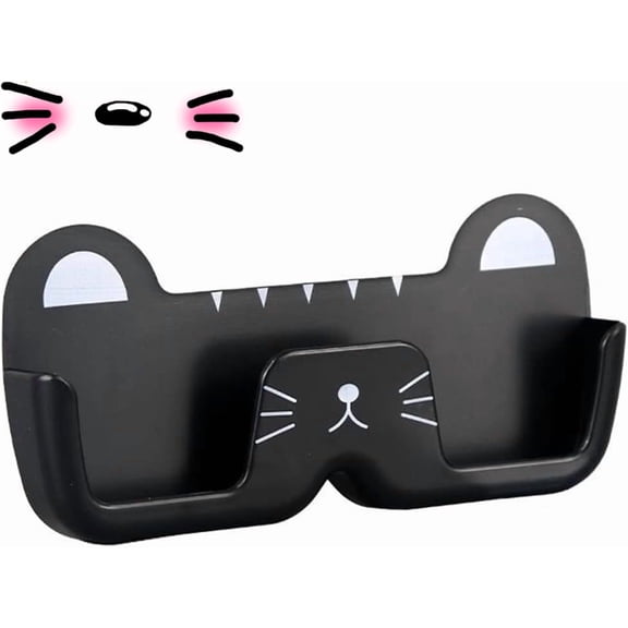 Wall Mounted Eyewear Organizer Sunglasses Storage Rack Home Bathroom Space Saver Anti Pressure Glasses Holder Stylish Glasses Display Stand (black)