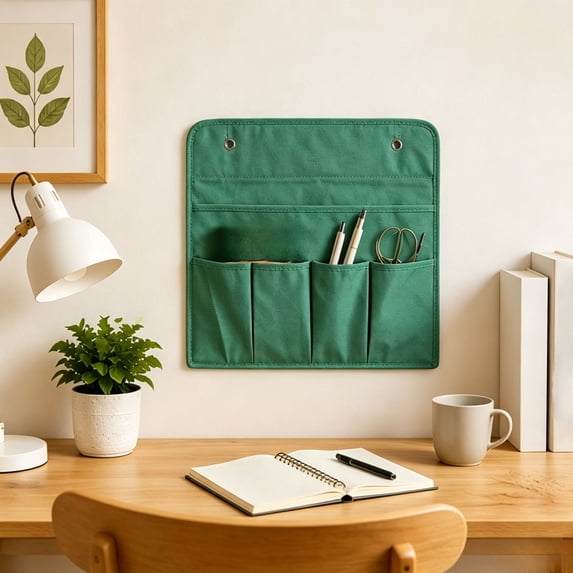 Wall Mounted File Storage Bag, Hanging File Organizer, Portable File Holder For Home Office School, Cloth Wall Pocket With Grommets