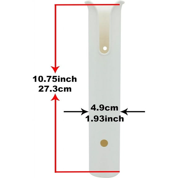 Wall Mounted Fishing Rod Holder Rack with 4 Poles - White