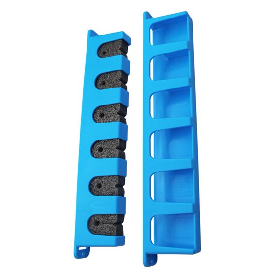 Wall Mounted Fishing Rod Rack for Organized Lure Rod Storage and Showcase, Featuring Robust ABS Construction to Hold Multiple Rods Securely (Blue A)
