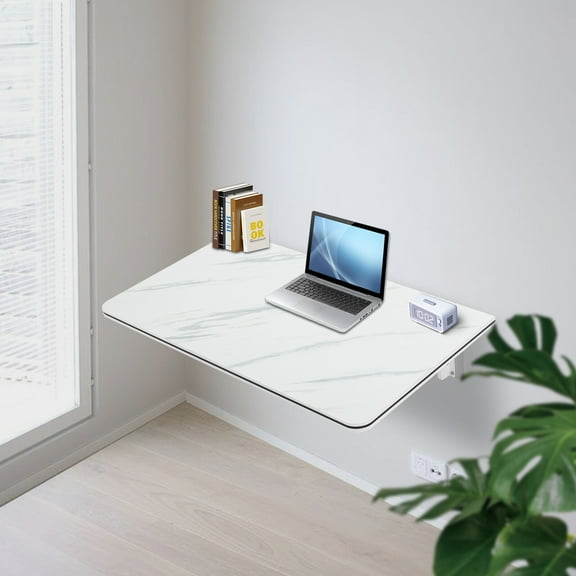 Wall Mounted Floating Folding Table Laptop Desk Home Office 27.56x15.75 in