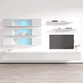 thumbnail image 1 of Wall Mounted Floating Modern Entertainment Center Fly J, White, J3, 1 of 5