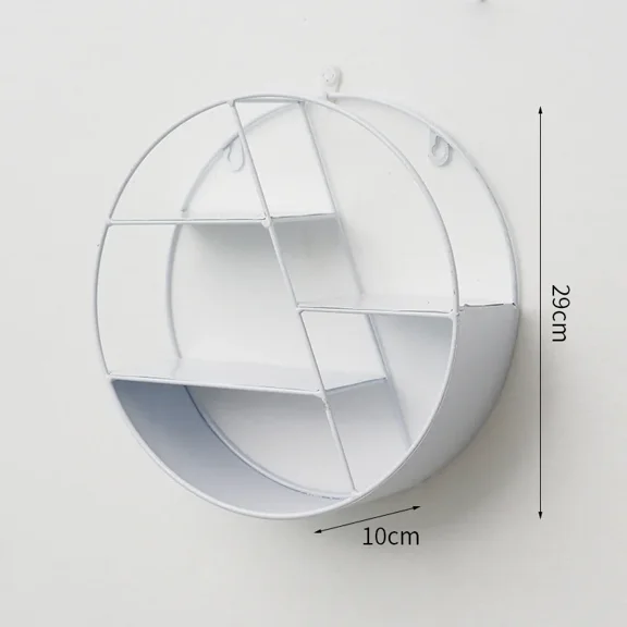 Wall Mounted Floating Shelves Decorative Shelves Circular Storage Rack Creative Plant Flower Pot Tray Nordic Home Decoration