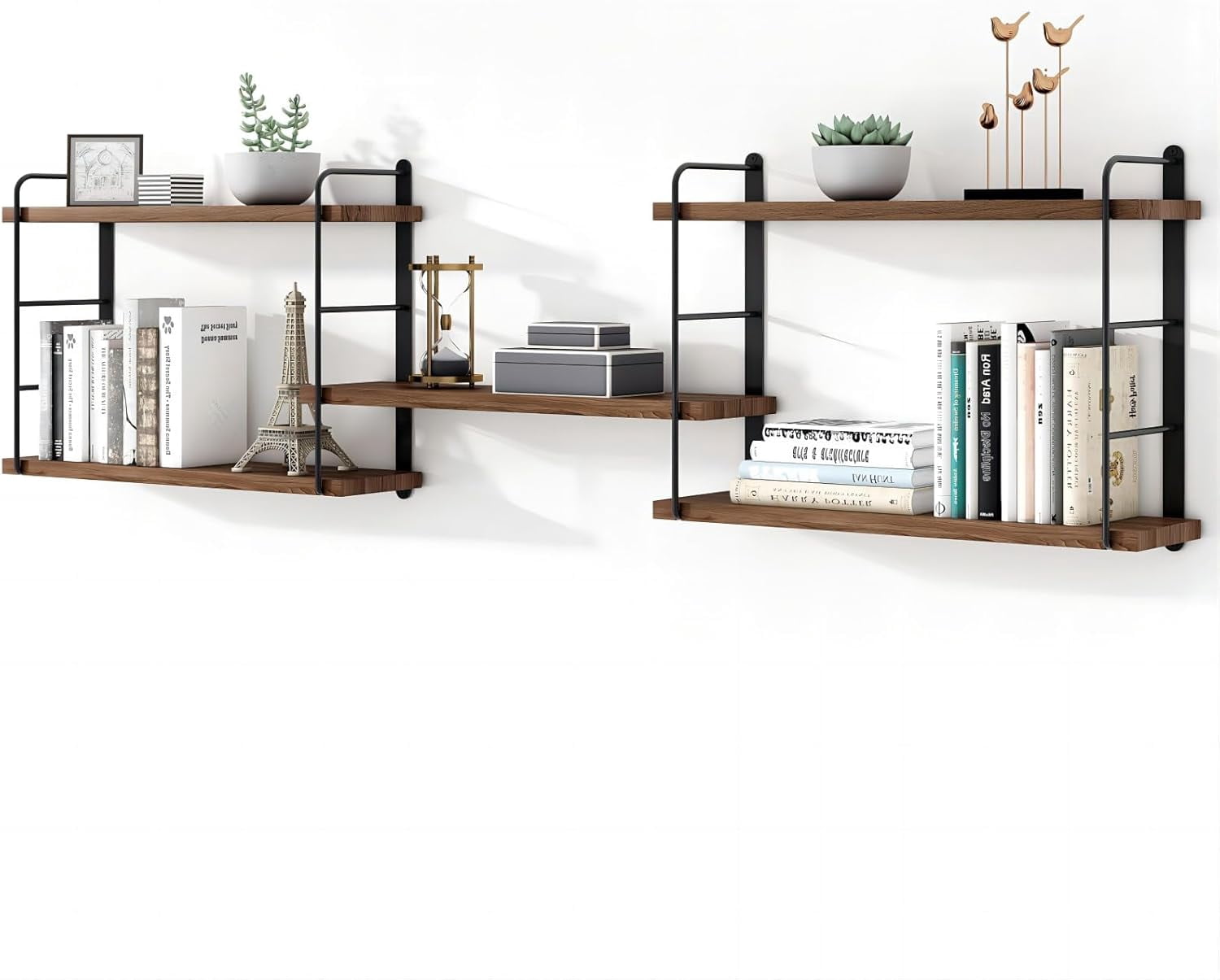 Wall Mounted Floating Shelves - Rustic Wall Decor Wood Shelves for ...