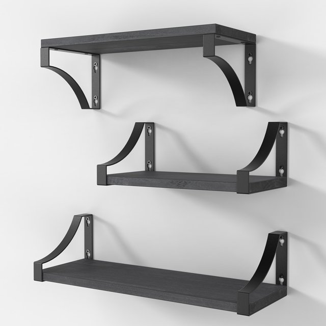 Wall Mounted Floating Shelves Set of 3, Storage Shelf for Bedroom