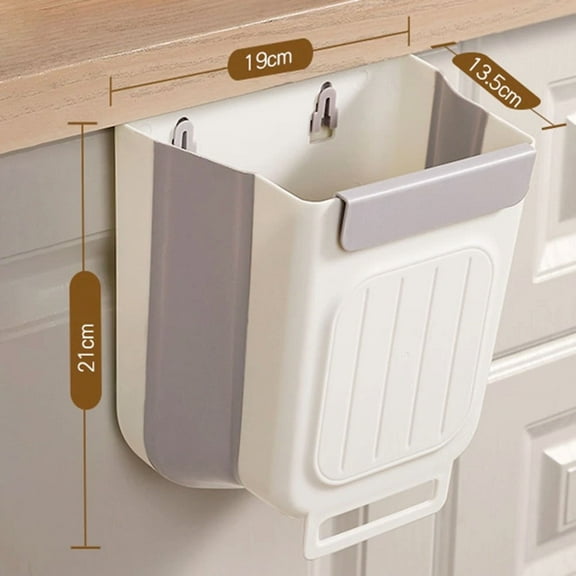 Wall Mounted Foldable Trash Can For Kitchen And Bathroom Waste Disposal 6L