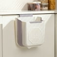 thumbnail image 1 of Wall Mounted Foldable Trash Can, No Drill Hanging Under Cabinet, Space Saving Collapsible Garbage Bin for Small Kitchen Bathroom RV, Durable Plastic, 1 of 5