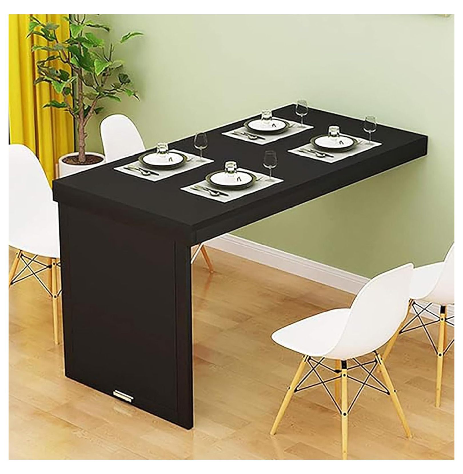 Wall Mounted Folding Dining Table Space Saving,Wood Wall Mounted Table