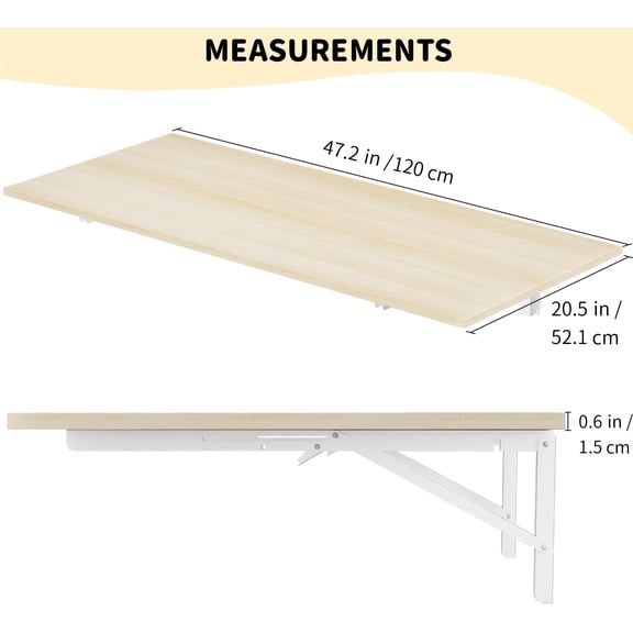 Wall Mounted Folding Kitchen Table Desk for Small Spaces Saving