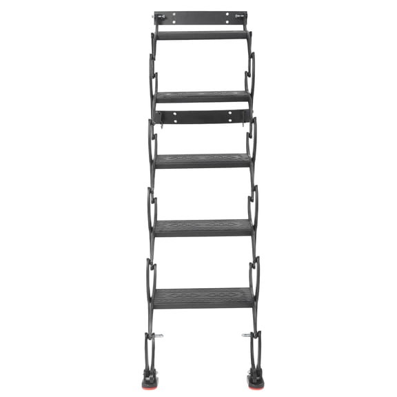 Wall Mounted Folding Ladder, Telescoping Step Ladders, Retractable Folding Stair for Factory Buildings, Villas, Attics, Garages, Rooftops, Basements (Black)