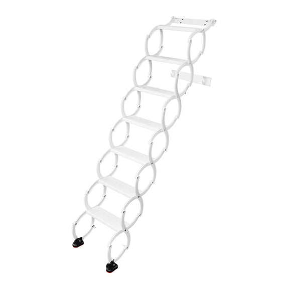 Wall Mounted Folding Ladder, Telescoping Step Ladders, Retractable Folding Stair for Factory Buildings, Villas, Attics, Garages, Rooftops, Basements