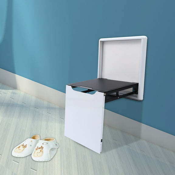 Wall Mounted Folding Stool Chair Seat Porch Shoe Changing Bench