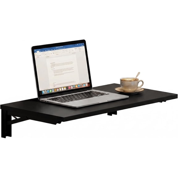 Wall Mounted Folding Table 30" x 20" Black