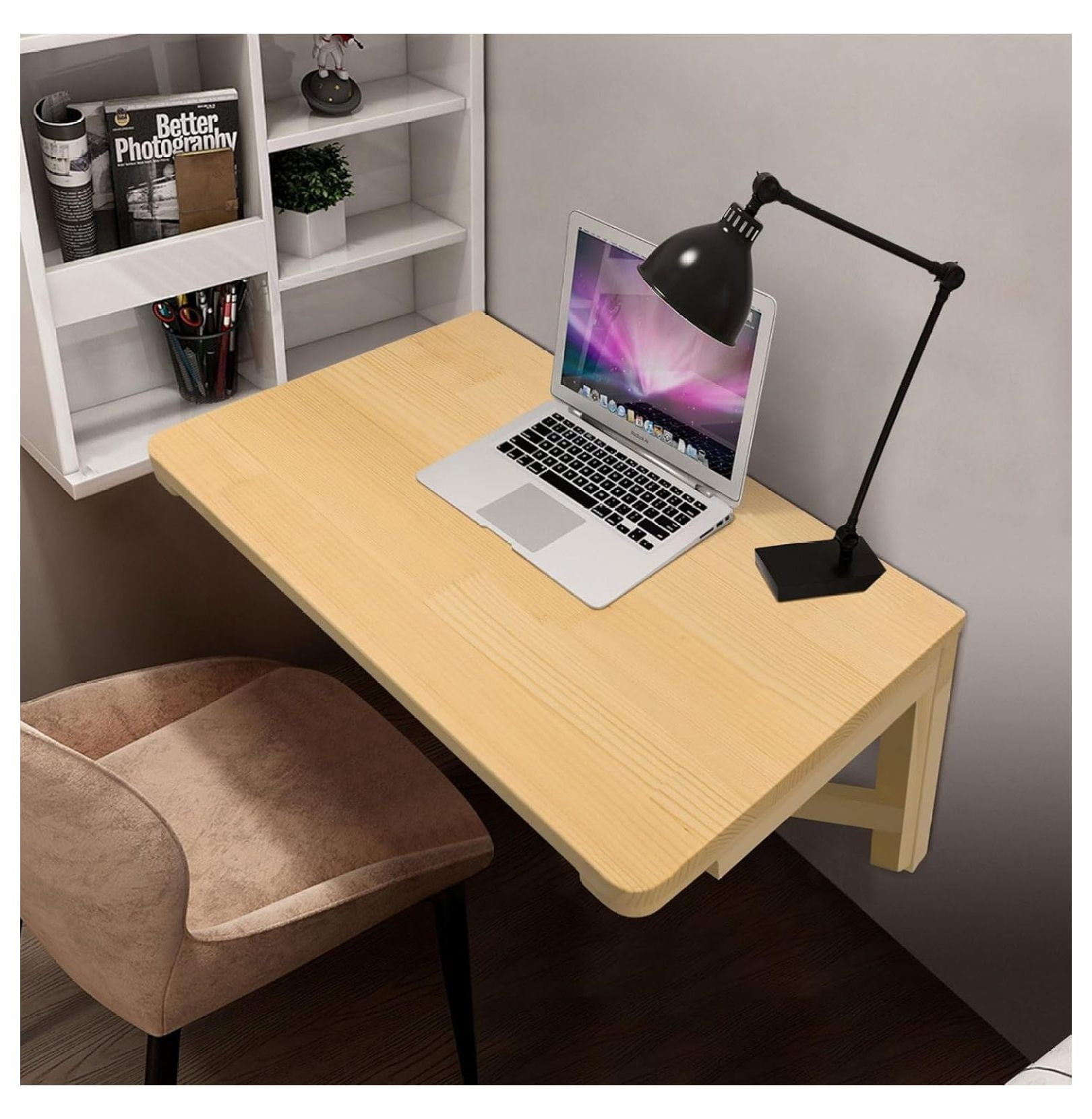 Wall Mounted Folding Table 31.5’’ Fold Down Table for Laundry Room