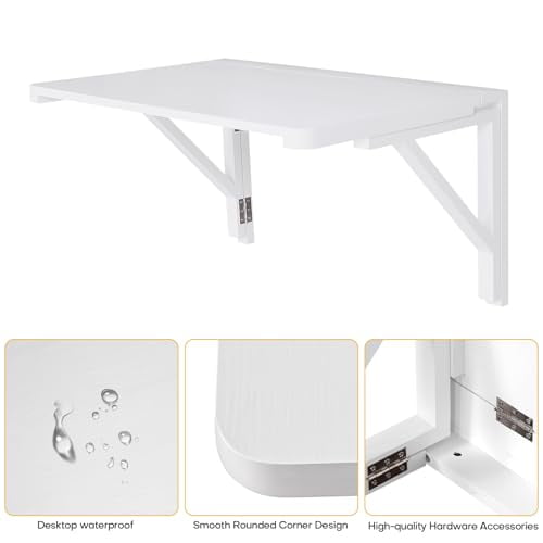 Wall Mounted Folding Table 31.5 Inch Fold Down Table for Laundry Room ...