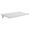 thumbnail image 1 of Wall Mounted Folding Table, 35.4" Drop Leaf Desk, Floating Desk with Bracket, Fold Down Table for Small Spaces, Home Office, Kitchen, White, 1 of 7