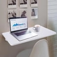 thumbnail image 1 of BonChoice Wall Mounted Folding Table and Computer Desk, White, 1 of 7