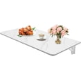 thumbnail image 1 of Wall Mounted Folding Table Floating Wall Desk for Small Spaces Functional Hanging Desk Laundry Table for Home Office Study Work Bench Kitchen Dining 31.5 x15.75in, 1 of 9