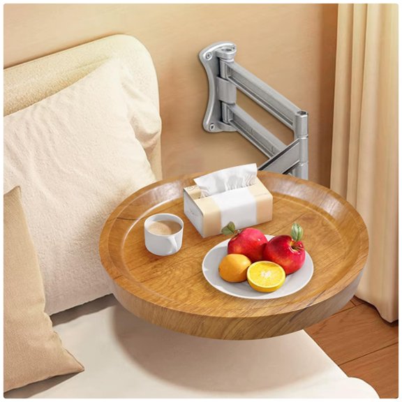 Wall Mounted Folding Table Logcolor Round Tray 11 Inch Adjustable 720