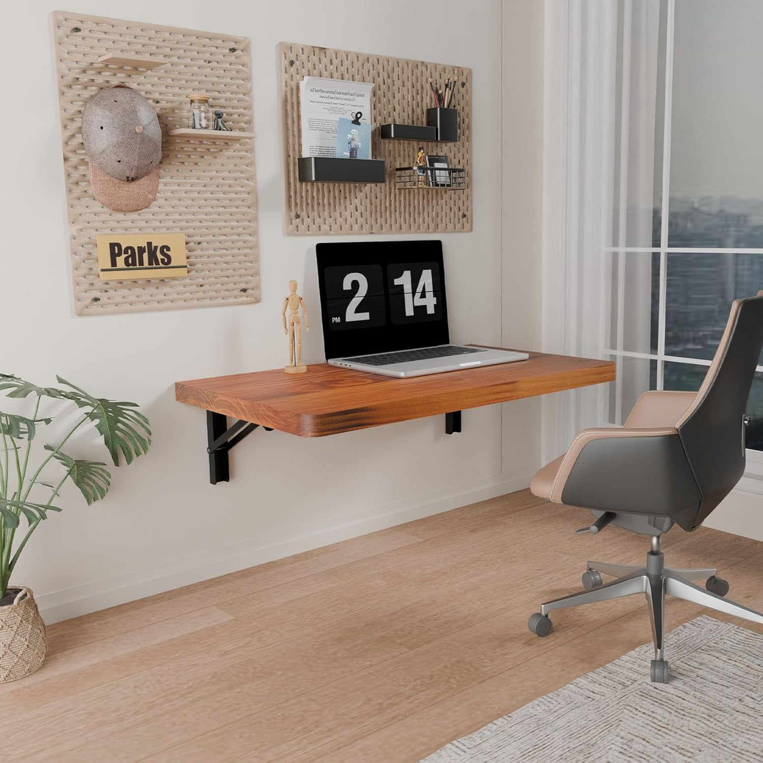 Wall Mounted Folding Table with Pine Wood,24\, image size:1500x1500