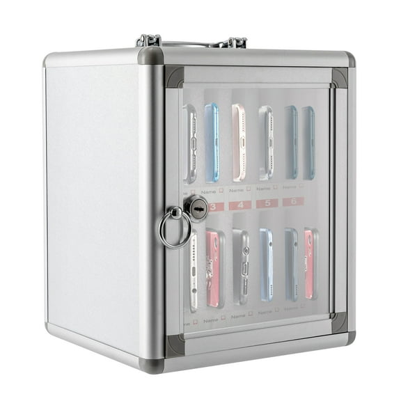 Wall Mounted Freestanding 12 Slots Aluminum Alloy Cell Phones Storage Cabinet