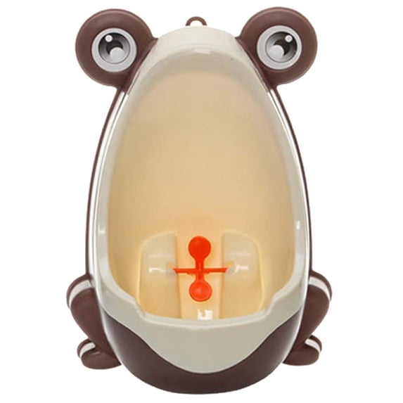 Wall Mounted Frog Pee Trainer, Coffee Potty Training Urinal for Boys with Spinning Target, Hook, 1 Pack