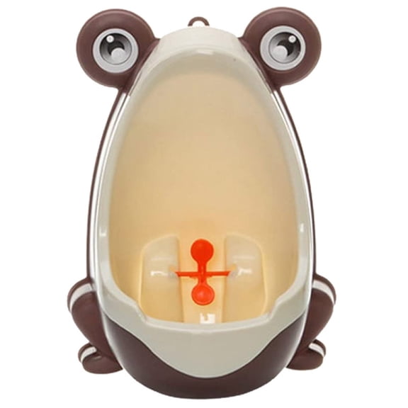 Wall Mounted Frog Pee Trainer, Coffee Potty Training Urinal for Boys with Spinning Target, Hook, 1 Pack