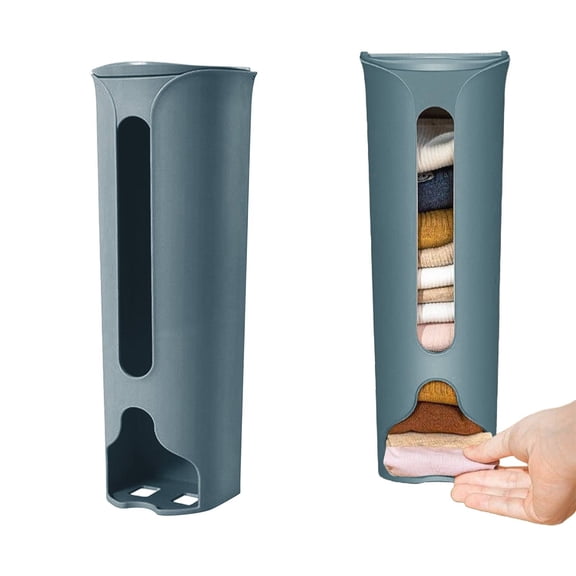 Wall Mounted Garbage Bag Dispenser Box for Kitchen Trash Bag Storage Organizer Plastic Holder,Underwear Organiser Wall Mounted Socks Storage Box Socks Panties Organizer Punch Free Hanging Storage 1Pc