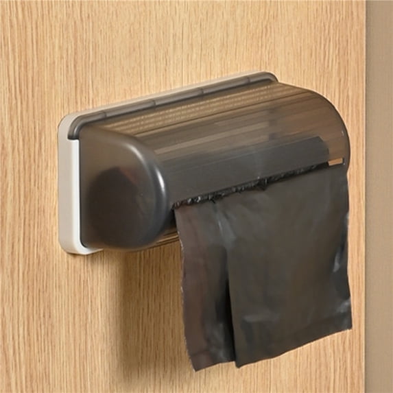 Wall Mounted Garbage Bag Dispenser - Drawer Type Trash Bag Storage Box, Punch-Free Plastic Organizer for Kitchen, Durable for Home