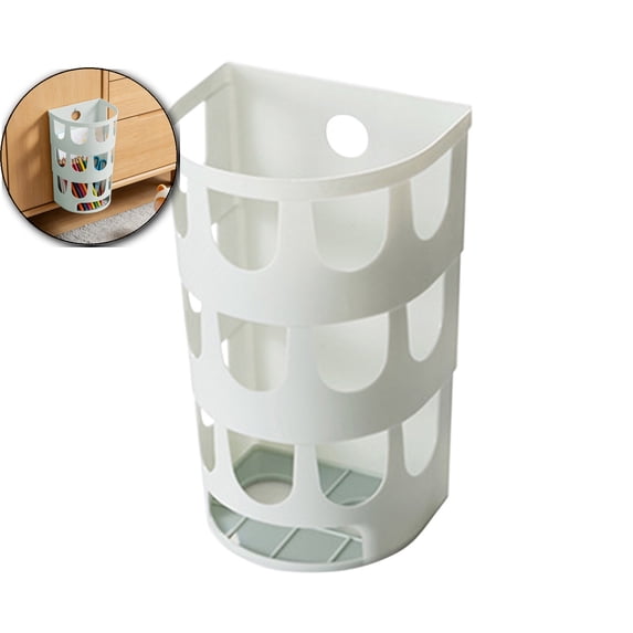 Wall Mounted Garbage Bag Holder Dispenser Compact Trash Bag Storage Organizer for Kitchen Bathroom and Office 7.8x4.8x3.9 Inches