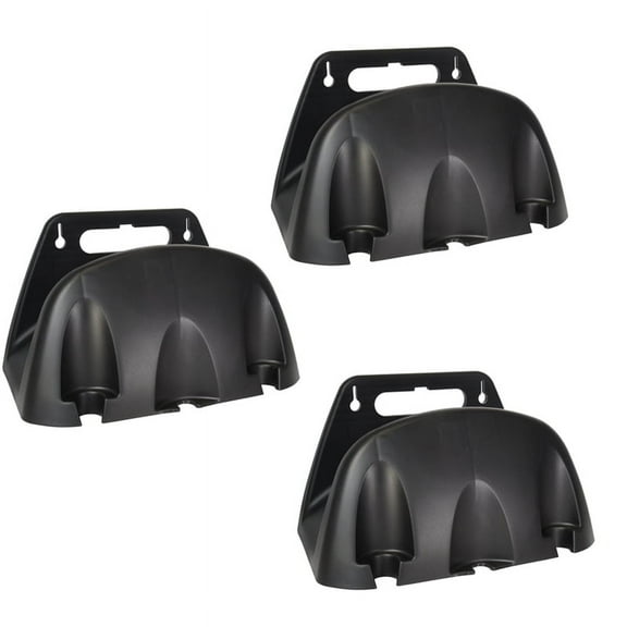 Wall Mounted Garden Irrigation Hose Hanger Plastic Rack Faucet Watering Hose Storage Rack Pipe Wrap Rack Black