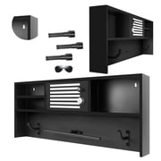 Wall Mounted Gear Rack, Heavy Duty Metal Hanger, Lockable Tactical Storage Organizer, 35.5 3.9 14.5  Black, for Police, Home, Bar
