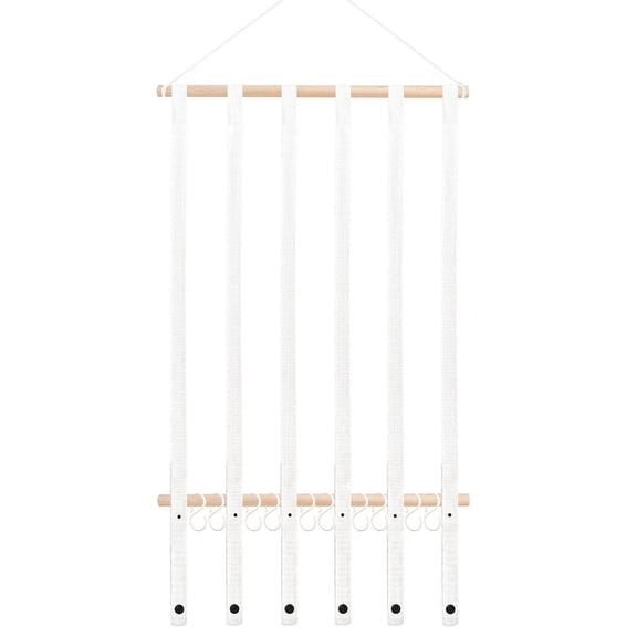 Wall Mounted Hair Accessory Rack Detachable Kids Hair Bows Holder Holds 60 Bows Wooden Frame Nursery Wall Decoration
