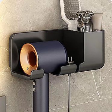 Wall Mounted Hair Dryer Holder, New Upgraded Storage Rack
