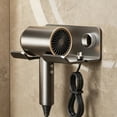 thumbnail image 1 of Wall Mounted Hair Dryer Holder, Non Perforated Hair Dryer Storage Rack Bathroom Wall Mounted Bracket for Home Hotel, 1 of 6